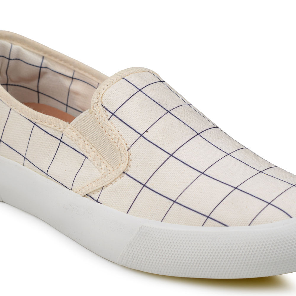TÊNIS SLIP ON QUADRICULADO MARINHO - Renner