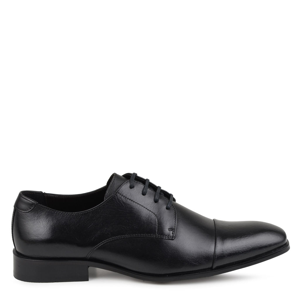 SAPATO SOCIAL BUSINESS BRILHOSO HANDMADE SLIM PRETO Preto