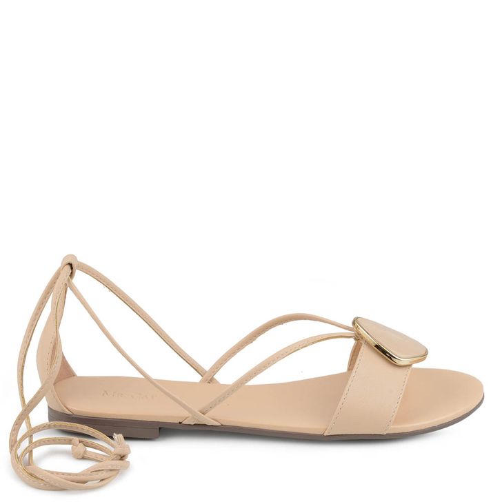 SANDÁLIA RASTEIRA ENFEITE AMARRAÇÃO NATURAL - Mr Cat