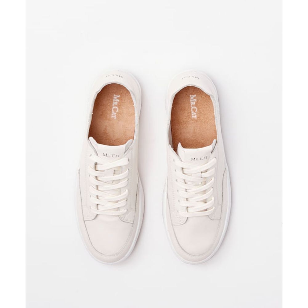 TENIS COURO MACIO MONOCOLOR OFF WHITE - Mr Cat - Mobile
