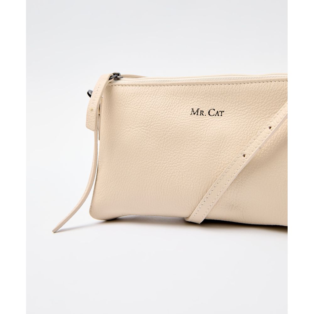 BOLSA SHOULDER COURO MINI OFF WHITE - Mr Cat - Mobile