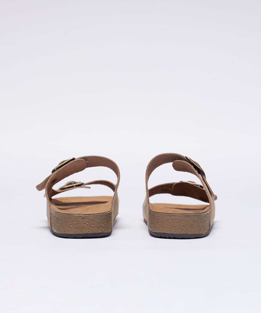 SLIDE NOBUCK E FIVELA TAUPE - Mr Cat - Mobile