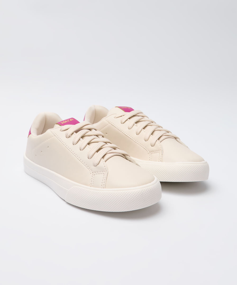 TÊNIS BASIC DETALHE COLOR OFF WHITE - Mr Cat - Mobile