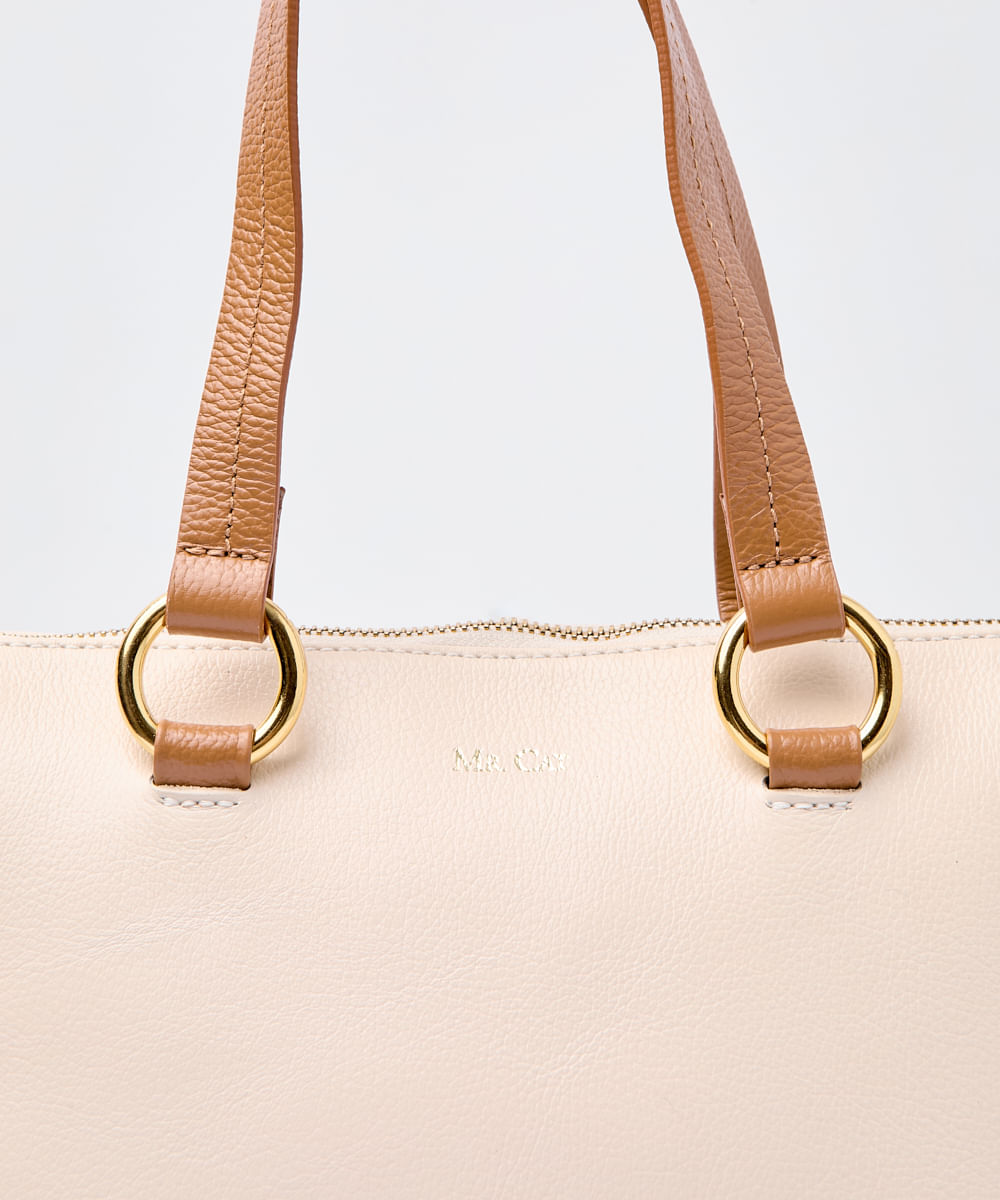 BOLSA HOBO ALÇA BICOLOR OFF WHITE - Mr Cat - Mobile